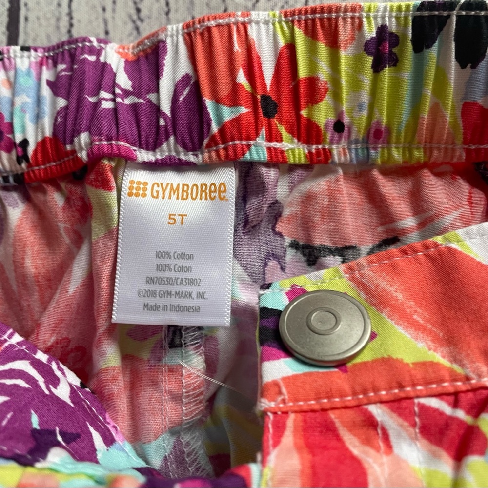 Gymboree Island Girl Floral Bubble Shorts Size 5T - Picture 4 of 7